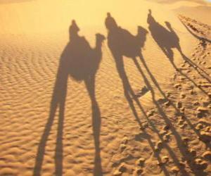 пазл Три мудреца езда на верблюдах дороге в Вифлеем
